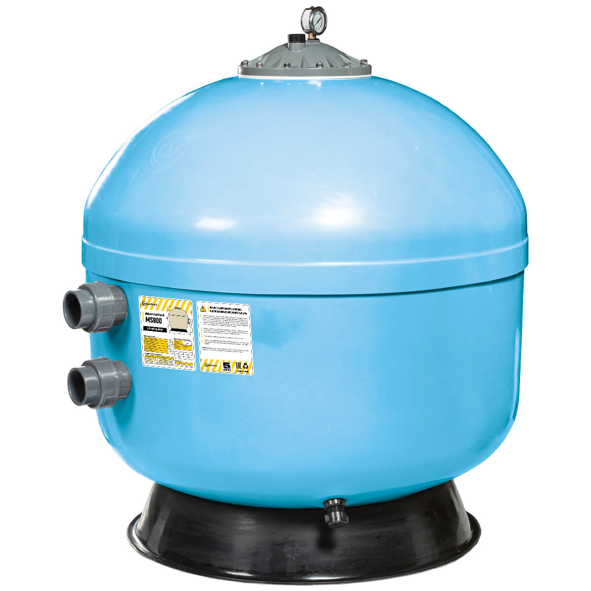 Фильтр озон дюз. дно Aquaviva MS900 (32m3/h, 900mm, 528kg, 2,5 бар,0,6м, голубой) бок, 2"