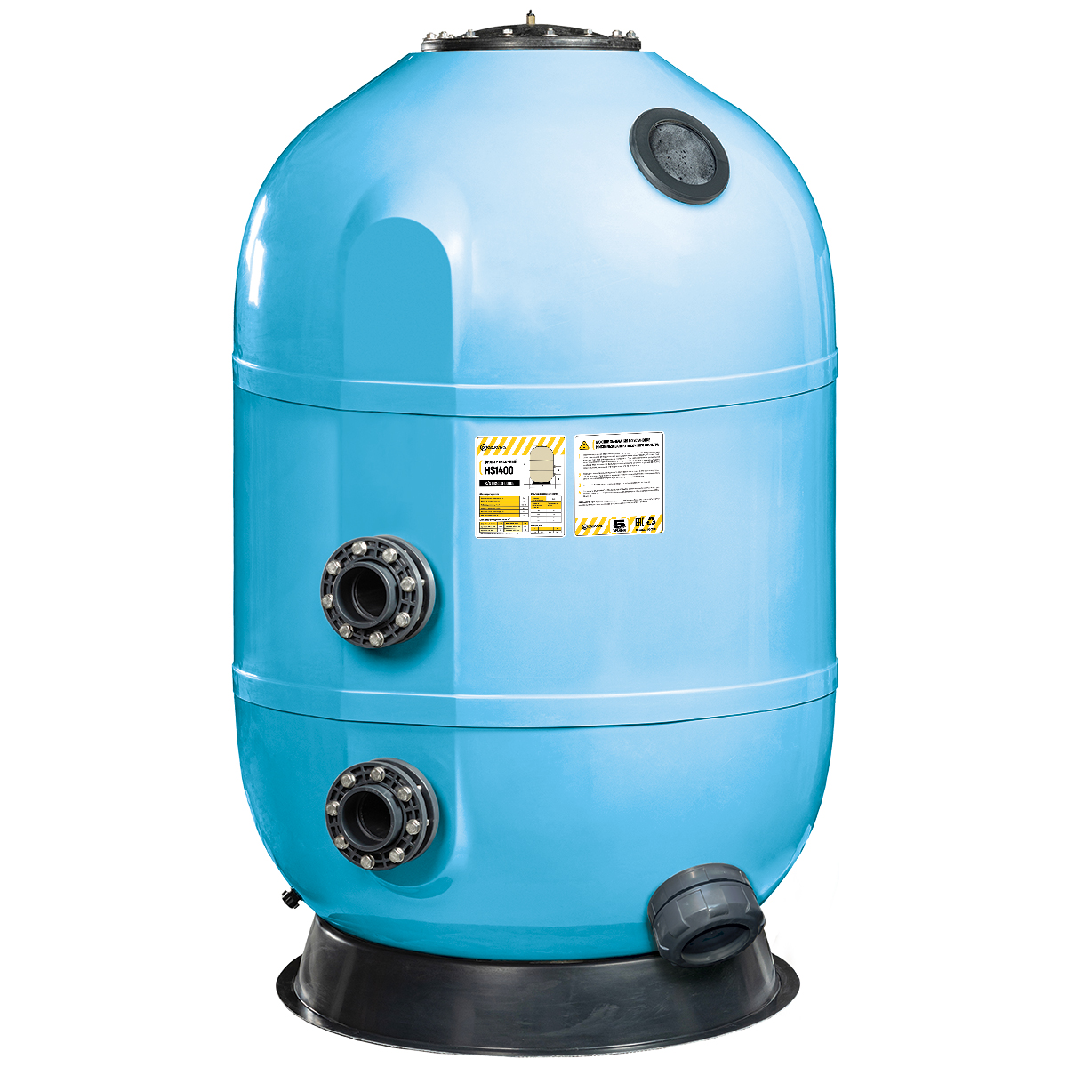 Фильтр AquaViva HS1400 (77 м³/ч, 1400 мм, 2780 кг, 110 мм, 2,5Бар, 1.2 м засыпка) + люк д/выгрузки и смотровое стекло