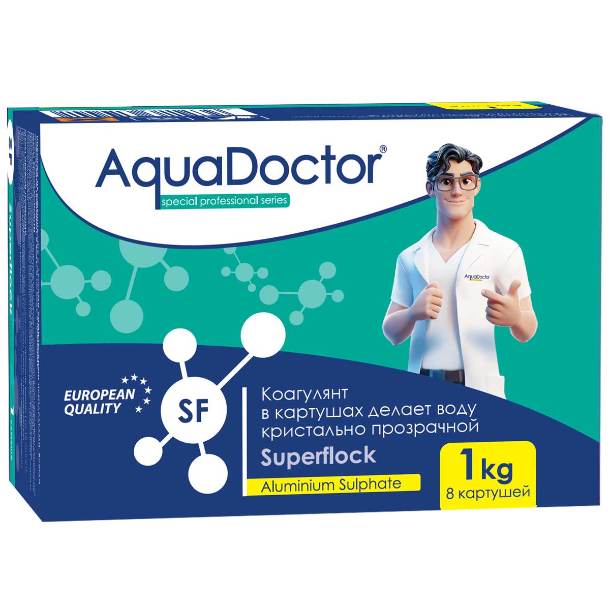 Коагулянт AquaDoctor Superflock в картушах 8 шт