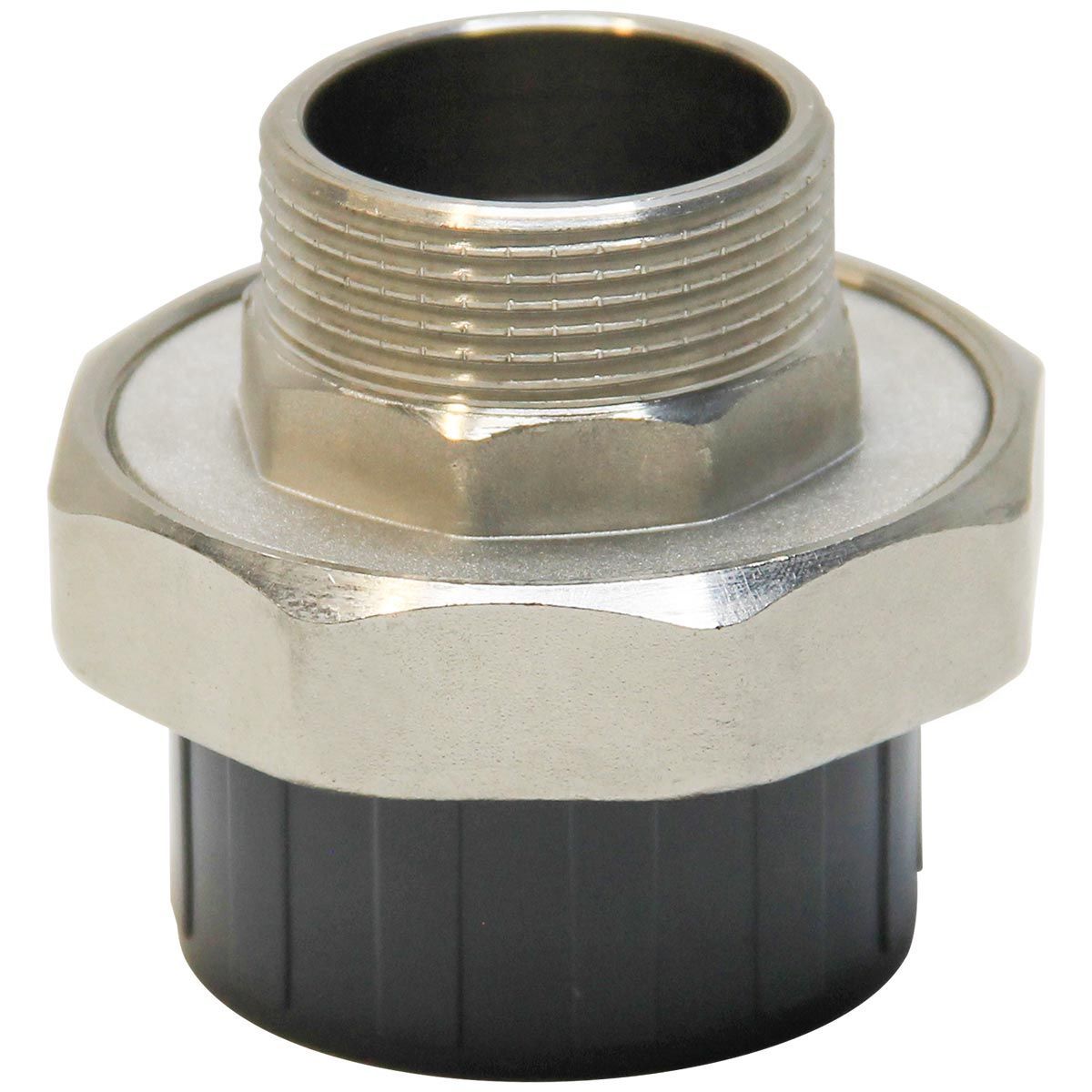 Муфта разборная переходная ПВХ/латунь НР d40x1-1/4" AQUAVIVA, Россия