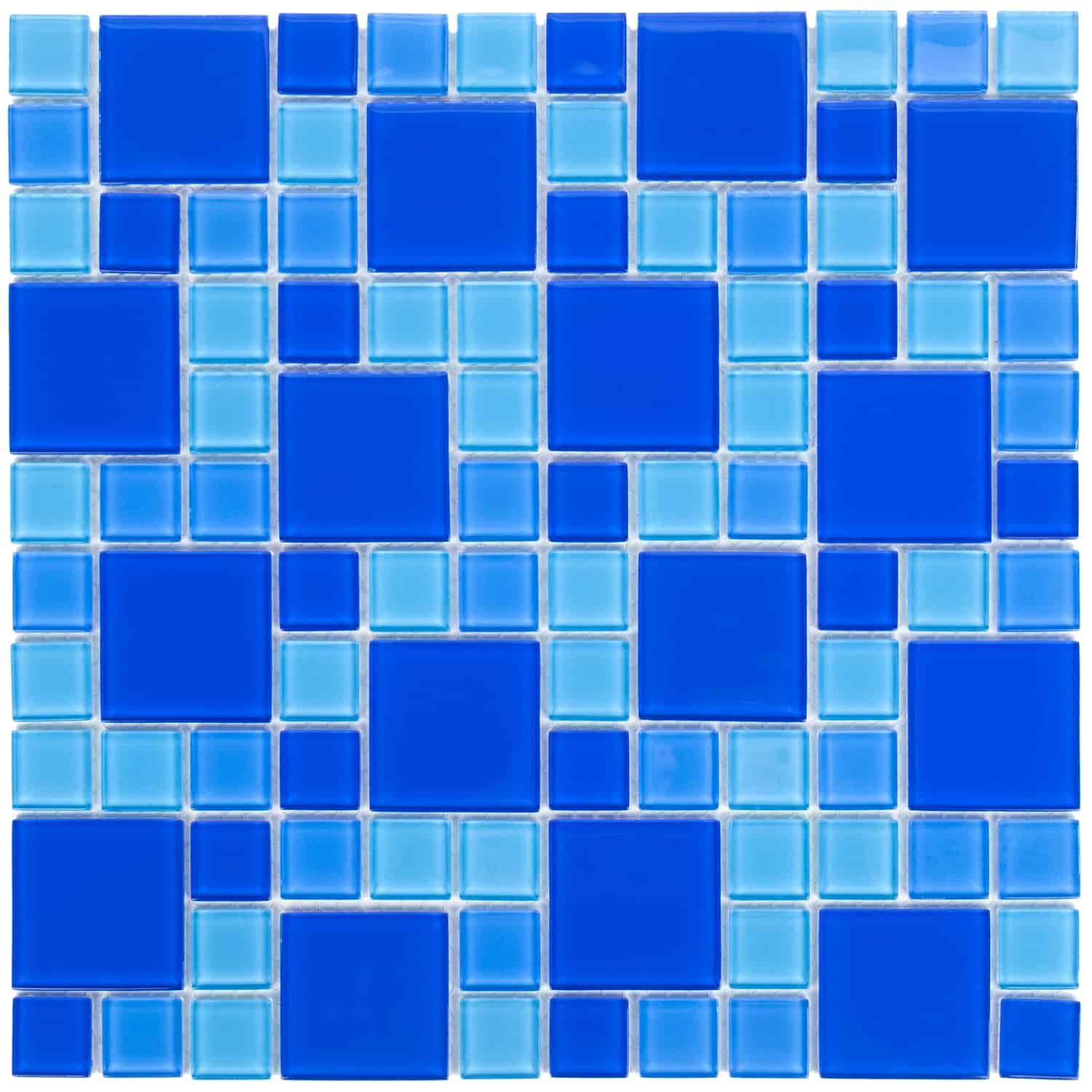Мозаика для бассейна стеклянная Aquaviva Cristall Dark Blue DCM305 (23 мм - 48 мм) (УП.)