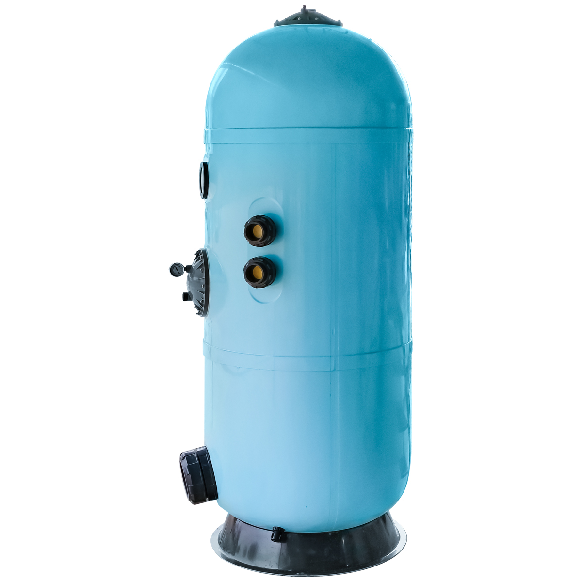 Фильтр озон. дюз. дно Aquaviva HS800 (25m3/h, 800mm, 998kg, 2,5 бар,1,2м, голубой) бок, 1.5" люк+окн