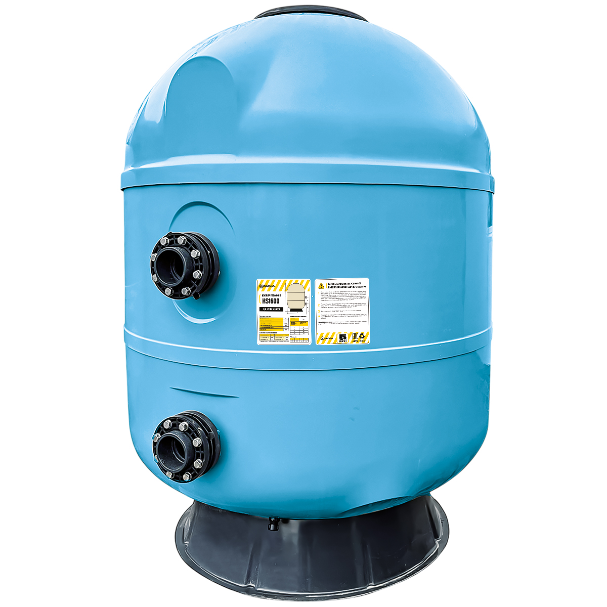 Фильтр AquaViva HS1600 (101 м³/ч , 1600 мм, 4860 кг, 110 мм, 2,5Бар, 1.2 м засыпка)