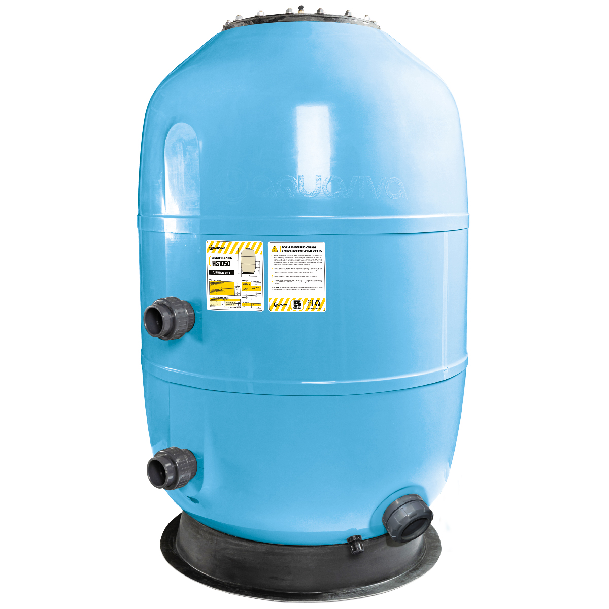 Фильтр дюз. дно Aquaviva HS1050 (43m3/h, 1050mm, 1540kg, 75mm, 2,5Бар,1,2м, голубой)+люк д/выгр.